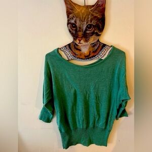 Teal crop sweater